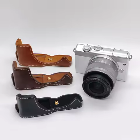 Leather Half case bag For Canon Eos M10 M100 M200 camera Protect Grip