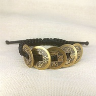 Five Emperor Benming Year Bracelet Pure Copper Handmade Red Rope Braided 999 Genuine Men Women Ankle