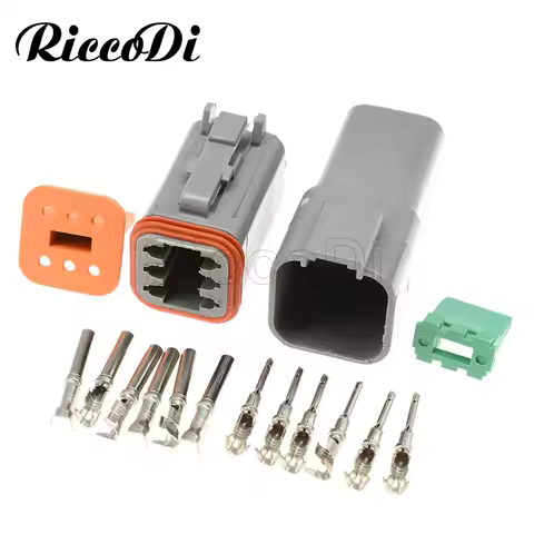 1-20 Sets Deutsch DT Series 6 Pins Male Female Electrical Wire Waterproof Connector Plug DT06-6S DT0
