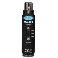 []- MA-123 Switchable Attenuator Mic Amplifier R 3-Pin XLR Connector 3-Level Adjustable Metal Housin