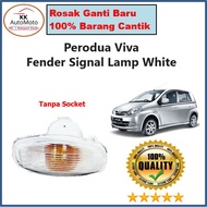 Perodua Viva 660 850 1.0 Elite - 1 Biji Premium OEM White Set Signal Lamp Lampu Fender Putih Albino