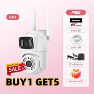 【BELI 1 DAPAT 5 #】V380 BP3 Kalis Air Luaran 2MP WiFi Kamera CCTV bersambung ke telefon Wireless Dual