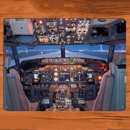 Boeing 737 Cockpit Wall Tin Sign Metal Wall Art Iron Tin Metal Signs Plaques Metal Sign