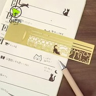 QIUJUU Cat Template Ruler, Multifunctional Cat Pattern Double-Sided Bookmark, Cute Diary Planning Bo