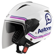 [ASTONE Official Merchandise] RST AQ11 White Purple Painted Lightweight Built-In Ink Sheet Half-Face