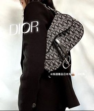 Dior Saddle 老花 馬鞍包 藍色Dior緹花 手提 肩背包