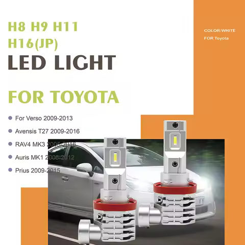 2Pcs/Set Car LED Head Lamp Halogen Size 1860 M4 Fog Lamp H8/H9/H11/H16(JP) For Toyota Verso Prius Au