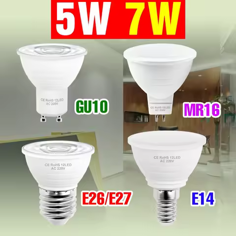 E27/E26 LED Bulb E14 Ceiling Lamp GU10 Spotlight MR16 LED Chandelier Bulbs GU5.3 220V For Home Livin