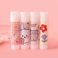 Lem Perekat Kertas Padat Glue Stick Lem Stik Batang Putar Sekolah Kantor Motif Korea Lucu PTT