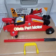 DONGKRAK BUAYA MINI 2 TON FLOOR JACK 2 TON HYDROLIC HYDRAULIC JACK MOBIL MINI -pistons up