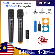 BOMGE Wireless Microphone system 2 Handheld Microphone DVD PC Mic System + Receiver KTV TV Karaoke