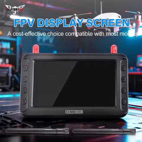 RC Toys RC Parts DUMBORC 4.3-inch FPV HD Display 5.8G Image Transmission Dual Antenna for RC Car Shi