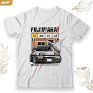 Fujiwara Tureno AE86 Car initial d hachiroku ae 86 JDM TSHIRT DISTRO CLOTHES