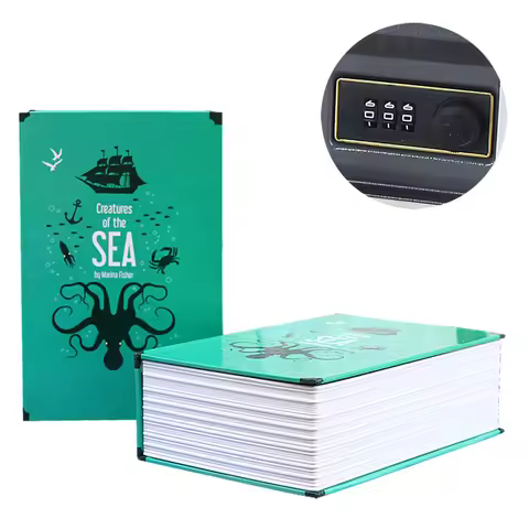 Password Box Safe Simulation Book Mini Home Password Code Book Safe Saving Pot Storage Box Book Pass