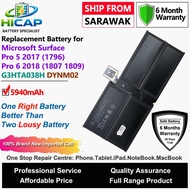 HICAP Microsoft Laptop Battery G3HTA038H DYNM02 5940mAh for Microsoft Surface Pro 5 1796 Surface Pro