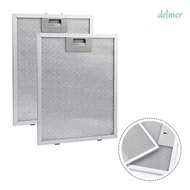 DELMER Cooker Hood Mesh Filter, Ventilation Aluminum Mesh Kitchen Extractor Fan Filter, Grease Filter Oil-proof Silver Detachable Range Hood Dust Filter Kitchen