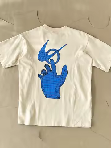 2026 OFF OW Joint Series American Vintage Printed Round Neck Short-sleeved T-shirt Asian Version of 