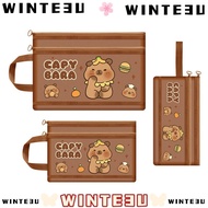 WINTE3U Capybara Bag, Mesh A4/A5/A6 Mesh Storage Bag,  Double Layer Portable Large Capacity File Bag