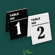 TABLE NUMBER, ACRYLIC TABLE SIZE 11 X 8 CM