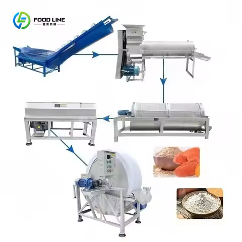 Cassava Flour Yam Starch Make Machine Taro Powder Make Machine Cassava Starch Full Production Line