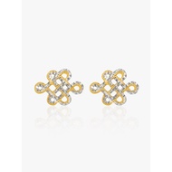 916 Gold Knot Earring