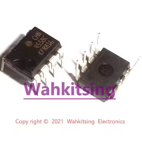 10 PCS TJM4558CN DIP-8 4558C Wide Bandwidth Dual Bipolar Operational Amplifiers Chip IC