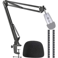 Blue Yeti Nano Mic Suspension Boom Scissor Arm Mic Stand with Pop Filter, Compatible with Blue Yeti 