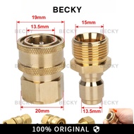 BECKY 2PCS Inlet Quick Release Jet Cleaner Connector Adapter M22 Male & M22 Female