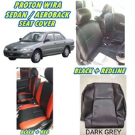 PROTON WIRA SEDAN / AEROBACK COVER SEAT PVC LEATHER FULL SET FRONT & REAR