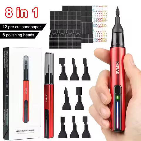 DSPIAE ES-A DIY Reciprocating Sander Electric Grinding Pen Plastic Model Sanding Heads Sandpaper Mil