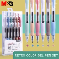 M&G AGP023R4 RETRO COLOR GEL PEN 0.5mm (6 colors in 1) - PER SET