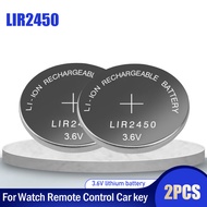 New LIR2450 LIR 2450 3.6V 120mAh Rechargeable Lithium Battery For Remote Control Watch Button Cell R