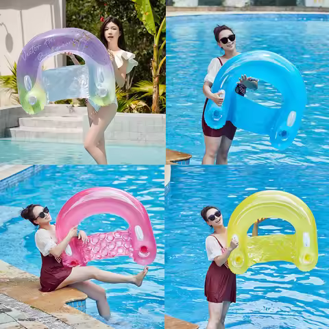 Water Hammock Adult Swim Ring Tube Inflatable Swim Mattress Swimming Ring Swim Adult Pool Float
