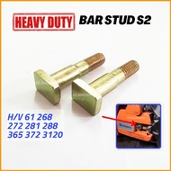 2pcs Heavy Duty Husqvarna 61 268 272 281 288 365 372 3120 Chainsaw Bar Stud Tiang Papan Chainsaw