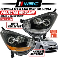 WRC Myvi Lagi Best 2011 - 2014 Projector Headlamp ( Clear + Black )