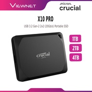 CRUCIAL EXT SSD X10 PRO USB 3.2 GEN-2 2X2 (20GB/S) PORTABLE SSD EXTERNAL SOLID STATE DRIVE - 1TB / 2