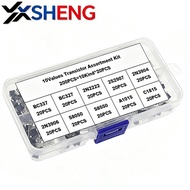 200PCS Transistor Assortment KIT 10Value x 20pcs 2N2222 2N2907 2N3904 2N3906 S8050 S8550 A1015 C1815
