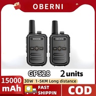 [2units]walkie Talkie Gp528 Mini 30w High Power 1-5km 16 Channels Radio Uhf Hotel/outdoor/travel