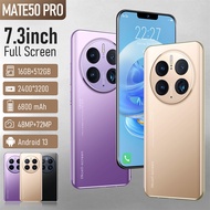 【Good quality】 mate50Pro+ 16GB RAM + 512GB ROM Mobilephone 4G/5G Smart Phone Cheap Mobile Gaming Mobile Fone 7.3INCH Full Screen
