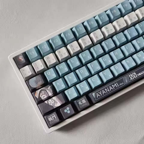 1 Set Ayanami Rei Key Caps PBT Dye Subbed Anime Keycap Cherry Profile Gaming Keycaps For MX Switch M