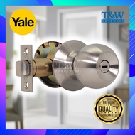 YALE CA5122 US32D ( SUS 304 ) Standard Duty Cylindrical Privacy Knobset Lockset Bathroom Door Knob [