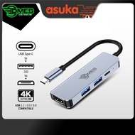 DMES DH3 Type-C 4-1 Multi Function USB Hub Adapter with Expansion Port USB 3.0 x2, Type C PD Port x1, HDMI Port x1