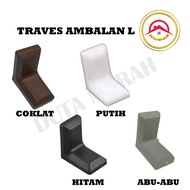 SIKU 22 L Angle Shelf 22 L Angle WHITE Plastic Iron Support Trapes Trafex Traves Cupboard Shelf Supp