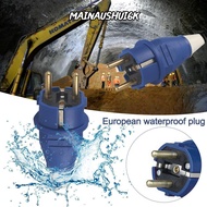 MAINAUSHUI6K Industrial Plug Socket, 2P+E IP44 2 Pin Industrial Plug Socket, EU Plug Male Plug 16A D