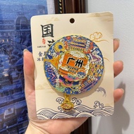 Guangzhou rotatable turntable refrigerator sticker city magnet sticker magnetic attraction creative 