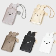 日本 Mercis Bv Miffy 金銀啡黑白色皮革 卡片套 散子包