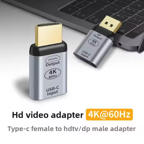Type-C to DP/HDMI-compatible Adapter 4K60Hz Audio Video Converter for Mac Mobile TV Monitor USB C Fe
