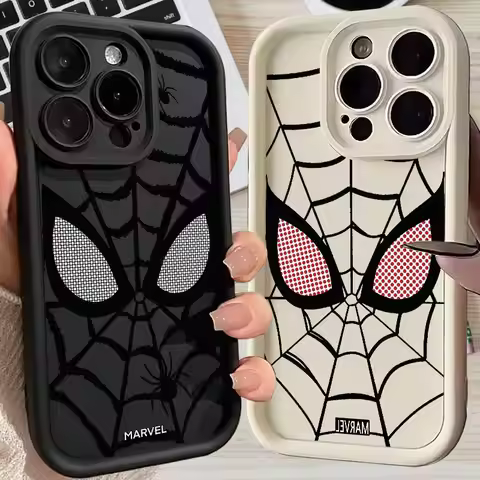 Spiderman Marvel Spider Man Silicone Case For iPhone 17E 15 16 14 13 12 11 17 Pro Max 17 Air 16 Plus