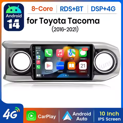 AWESAFE AI 4G LTE Wireless CarPlay Android Auto Car Radio For Toyota Tacoma 2016 2017 2018 2019 2020