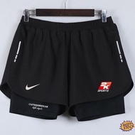 Quick Dry Fitness Jogging Short Pants Seluar tight lelaki double -layer basketball shorts ,men ,but 